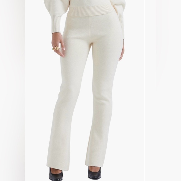 House of CB Nereida Rib Cream Knit Pant - Picture 2 of 6